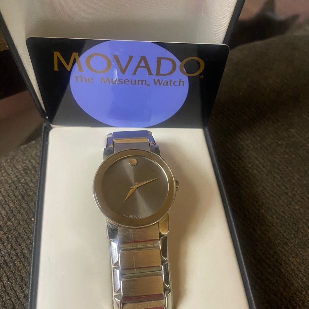 Movado Silver and Gray Museum Watch